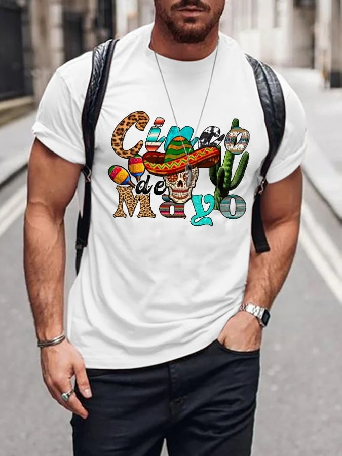 Men's Cinco de Mayo Print T-Shirt socialshop