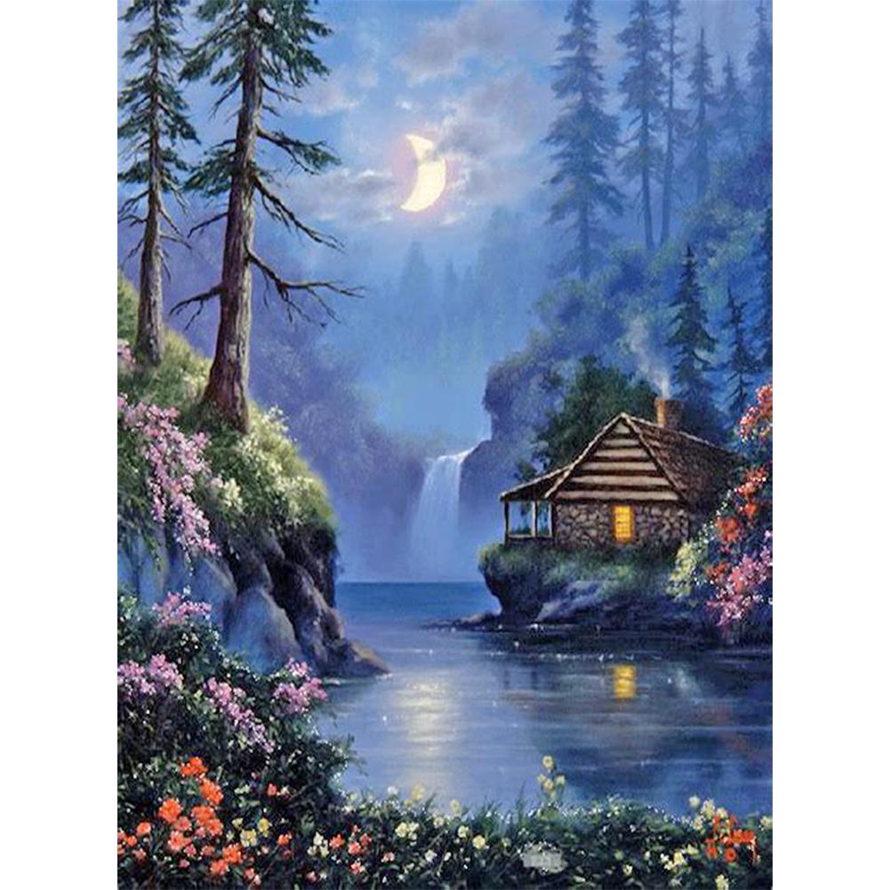 

Night Lake-Round Drill Diamond Painting-30*40CM, 501 Original