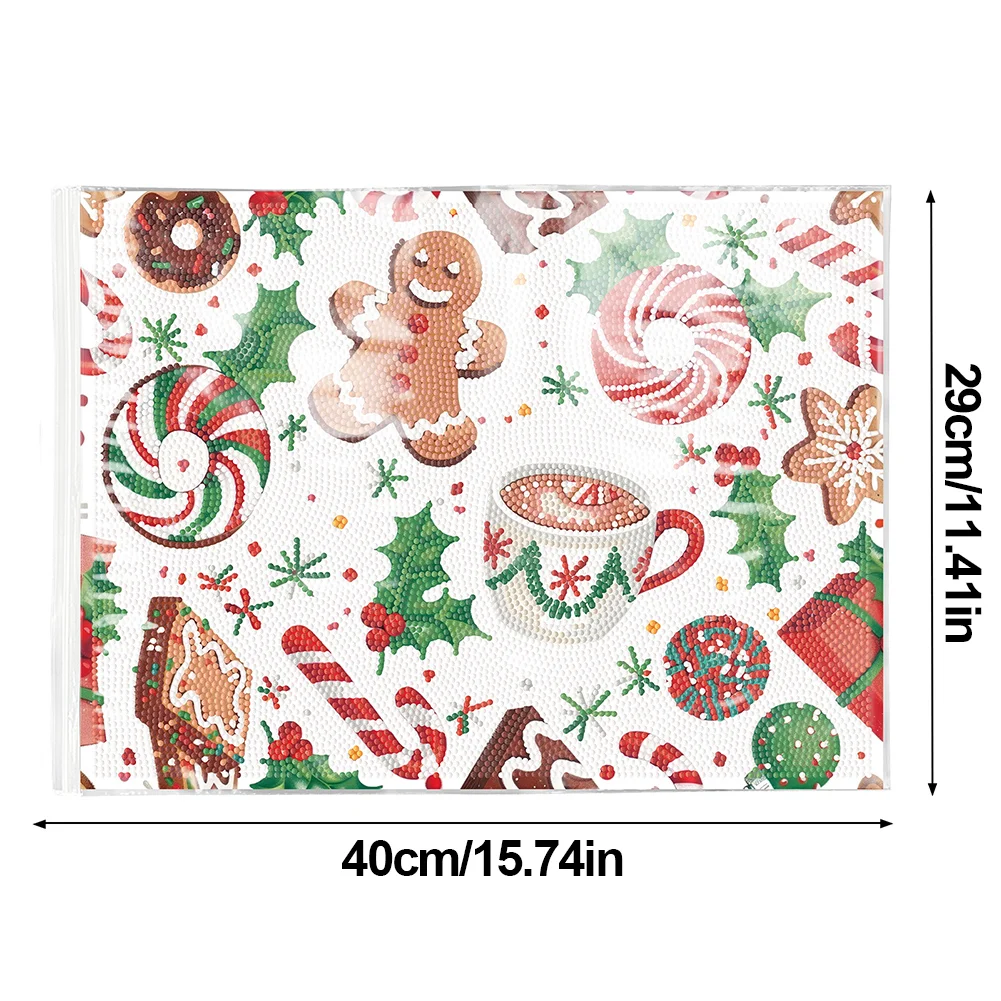 DIY Christmas Diamond Painting Placemats DIY Diamond Dot Kits for Home Decor