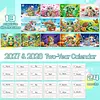 Turtle Diamond Art Monthly Flip Tabletop Calendar January 2027 - December 2028 Small Desktop Calendar Planner 24 Months for Living Room Bedroom Office Desk Gift Giving