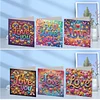 6PCS Diamond Painting Love Greeting Cards Postcards with Envelopes