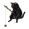 Fishing Cat Ornament Mini Cat Figurine Home Car Interior Decoration (7Pcs)