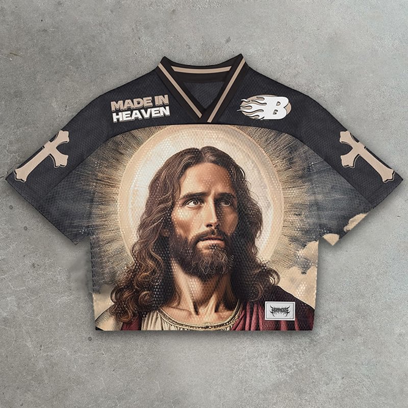 Sopula Saint Jesus Made In Heaven Graphics Blokecore T-Shirt