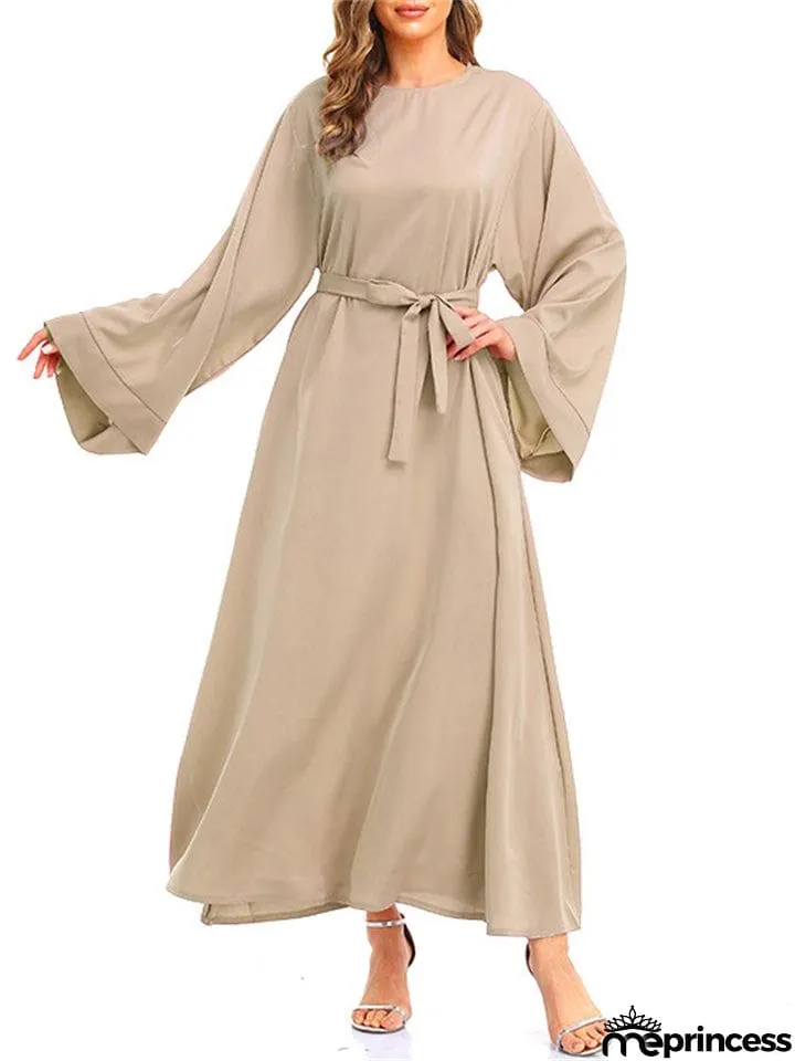 Women's Muslim Liturgical Spring Fall Middle Eastern Dresses