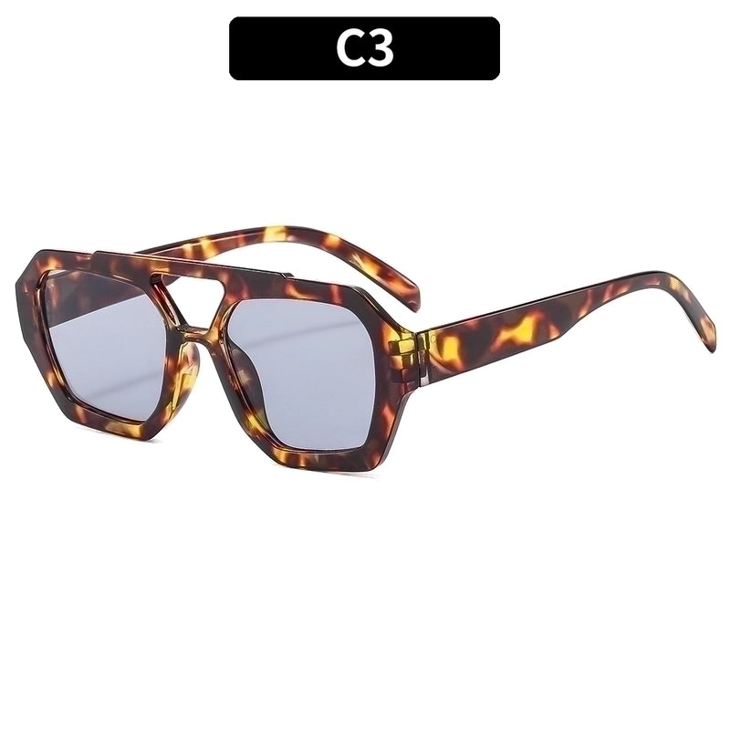 IG Style Retro Sports Geometric Leopard Pc Avaitor Full Frame Women’s Sunglasses