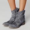 Women's Comfortable Low-heeled Square-heeled Low-top Boots