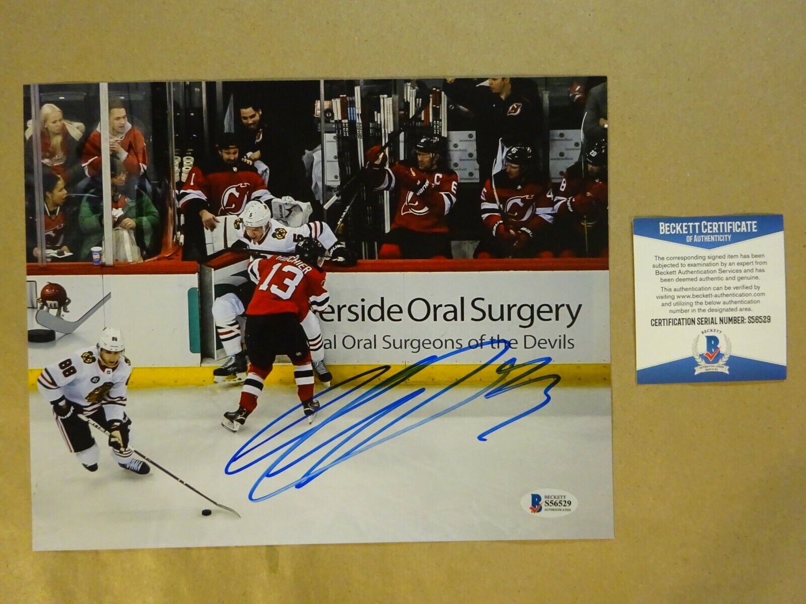 Autographed NICO HISCHIER Signed New Jersey Devils 8x10 Photo Poster painting Beckett COA