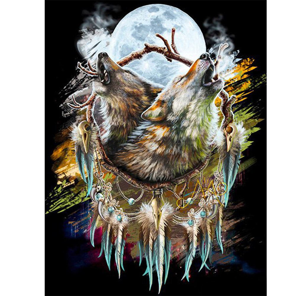 

30*40CM - Square Drill Diamond Painting - National Wolf, 501 Original