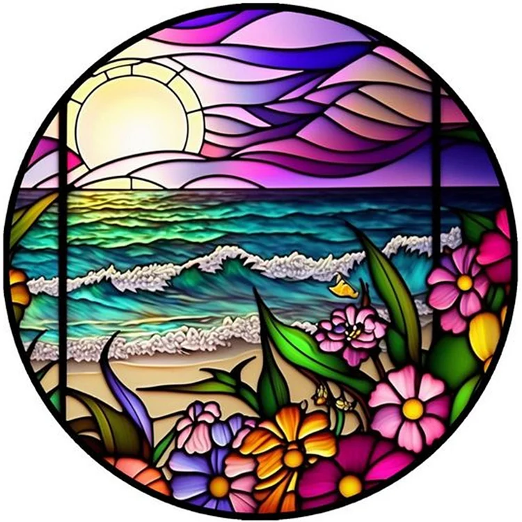 Stained Glass Abstract - Full Round - Diamond Painting (30*30cm)