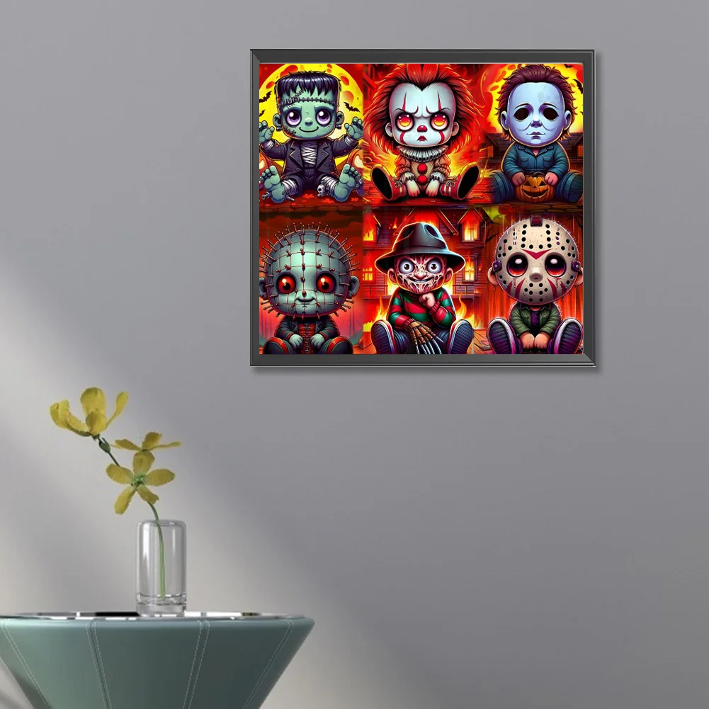 Partial AB Diamond Painting - Full Round Drill - Horror All Stars(Canvas|55*50cm)