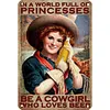 Cowgirl - Panneaux en &eacute;tain m&eacute;tallique(20*30cm)