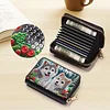 2pcs Cat Dog Pattern Diamond Painting Fashion Card Holder Compact Coin Purse