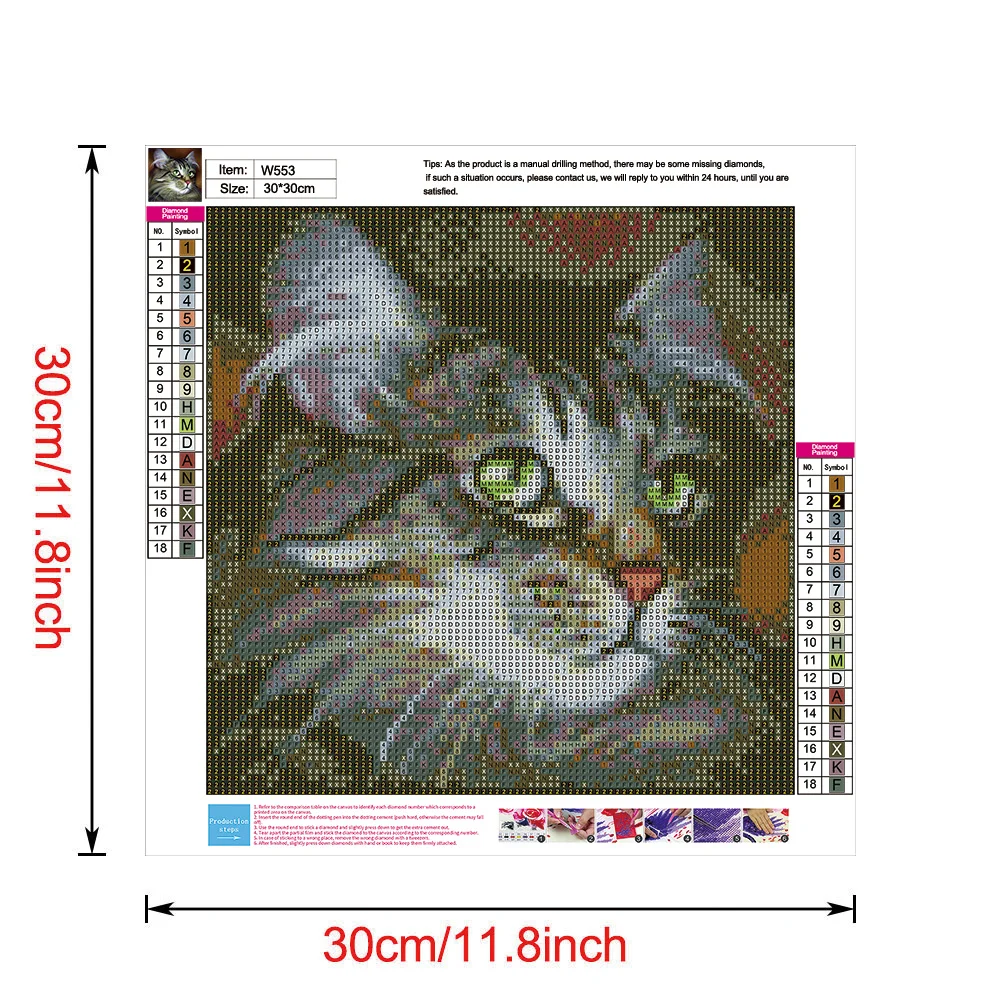 Diamond Painting - Full Round Drill - Cat(30*30cm)