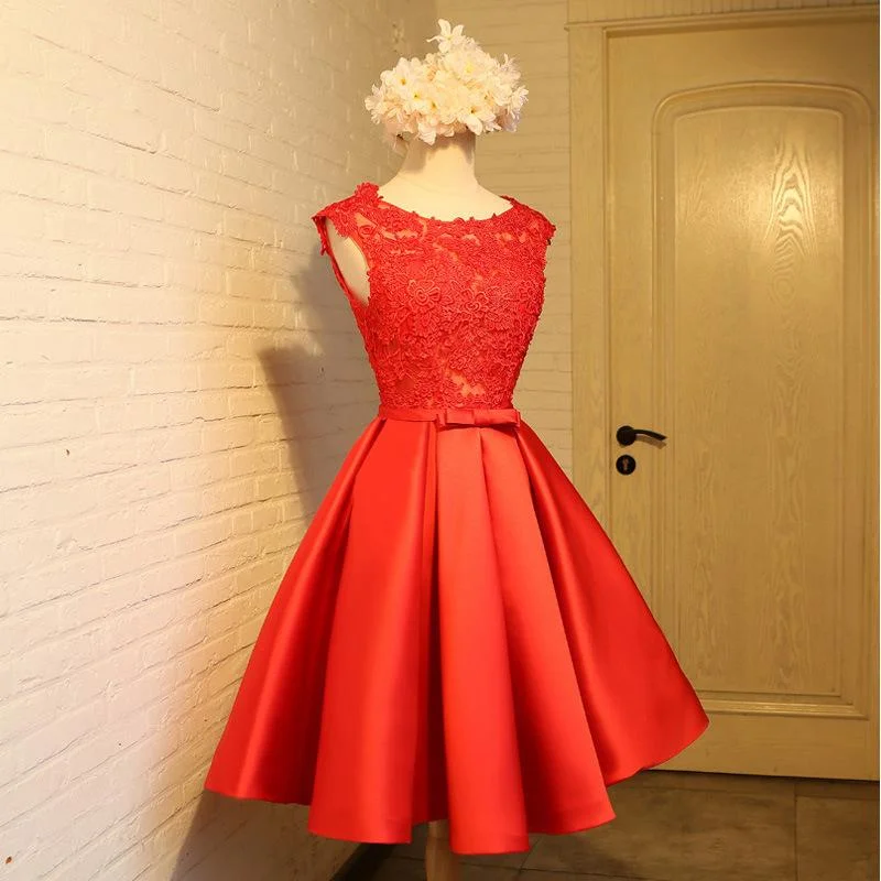 Neosepa-Sleeveless Low Back Lace Splice Pleated Evening Dress
