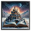 Castles In Books-11CT Stamped Cross Stitch 45*45cm/17.72*17.72in