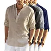 Gioiacombo™ Nuova comoda camicia da uomo in cotone e lino
