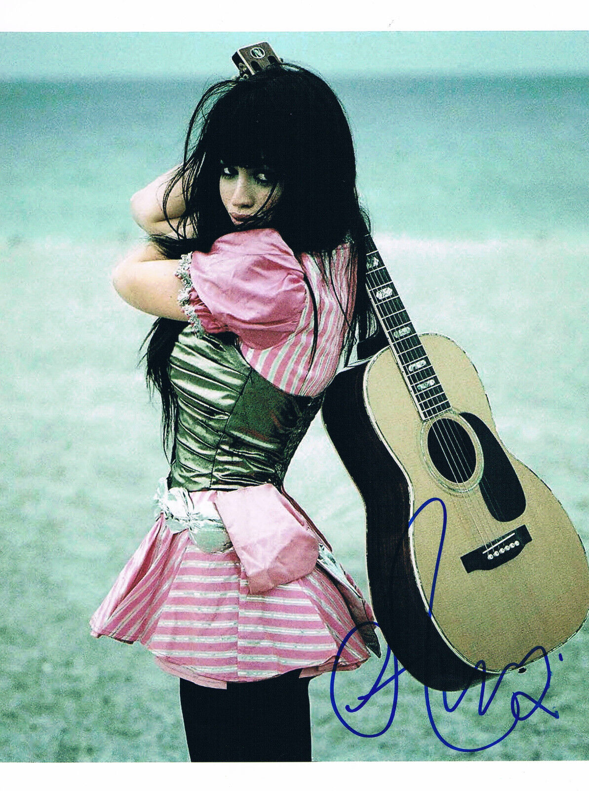 Aura Dione 1985- genuine autograph Photo Poster painting 8x11