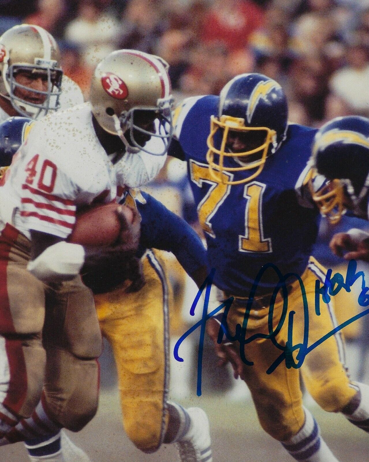 GFA San Diego HOF Chargers * FRED DEAN * Signed Autographed 8x10 Photo Poster painting COA