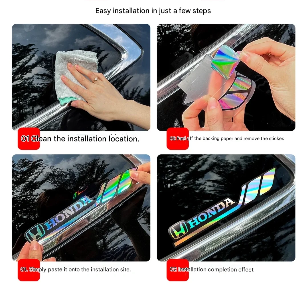 Car laser flash sports modification stickers