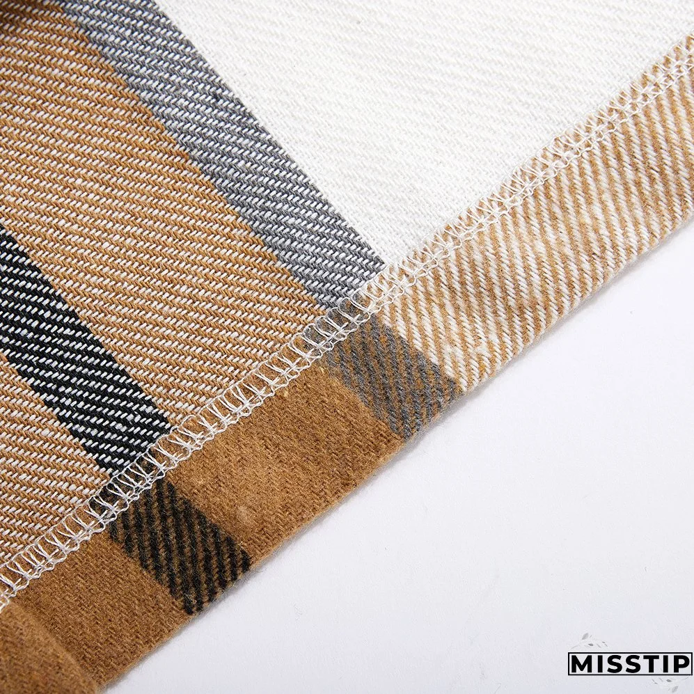 Women's Fashion Plaid Long Vest Turndown Collar Sleeveless Blazer