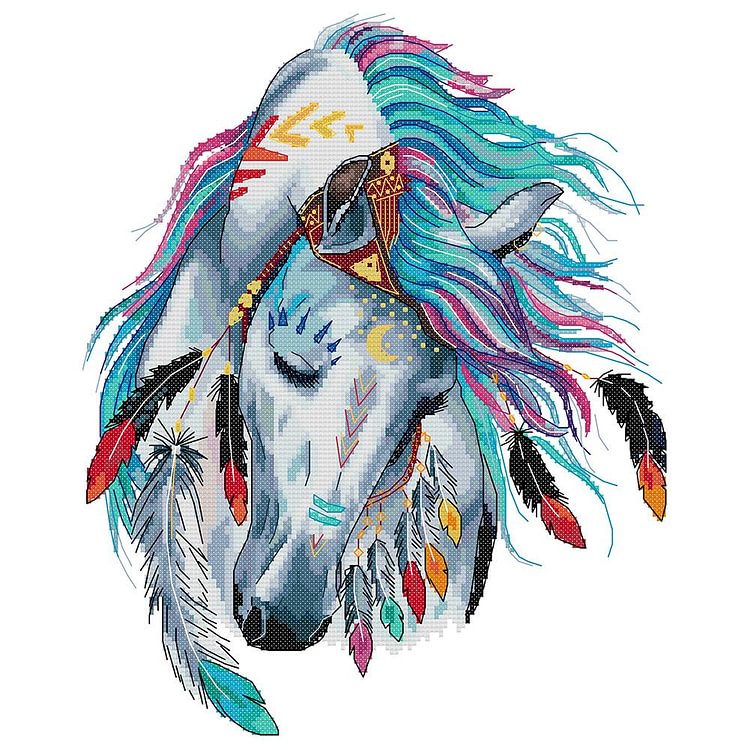 Joy Sunday - Animal - 14CT 2 Strands Threads Printed Cross Stitch Kit - 31x37cm(Canvas)