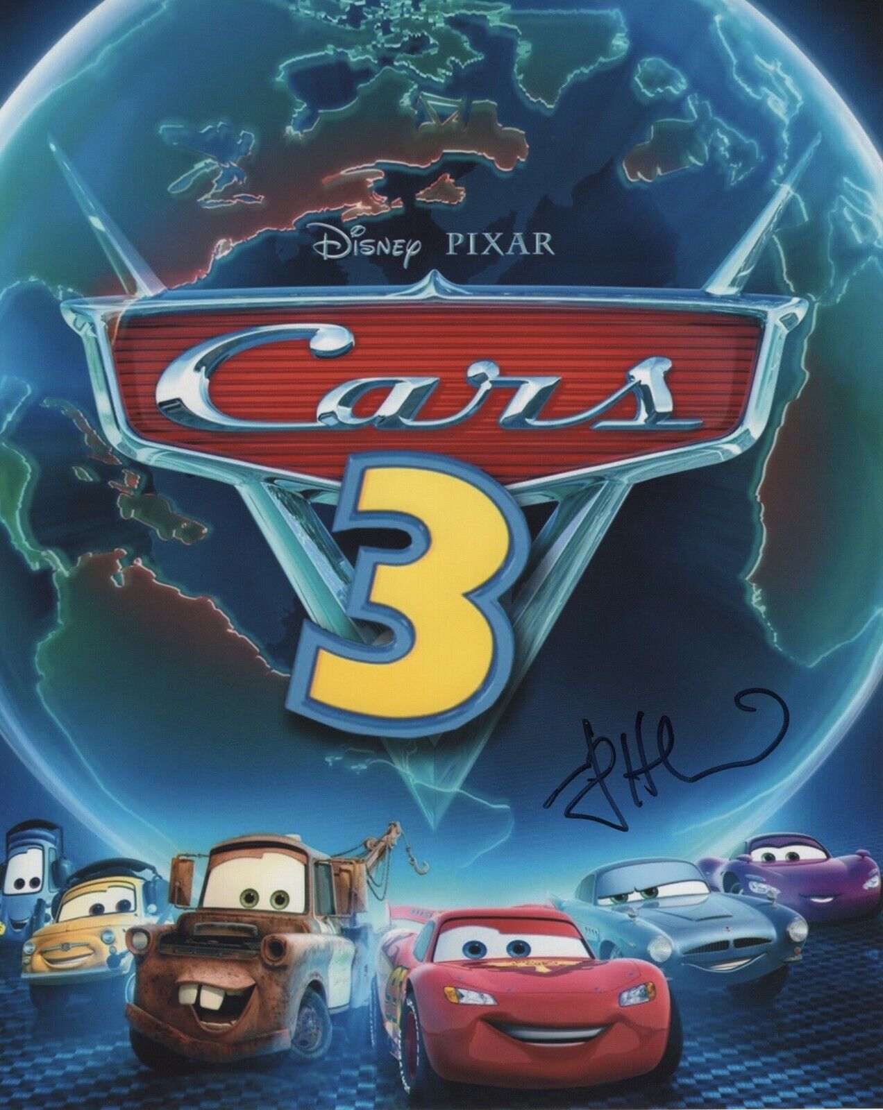 E.J. HOLOWICKI SIGNED AUTOGRAPH CARS 3 MOVIE 8X10 Photo Poster painting