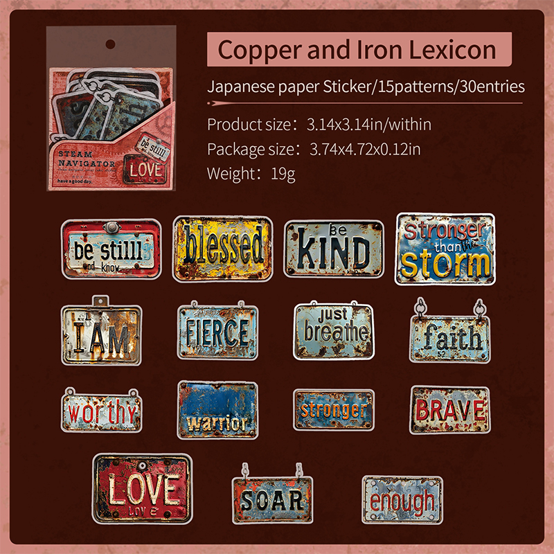 Journalsay Steam Pilot Series Vintage Label Sticker 