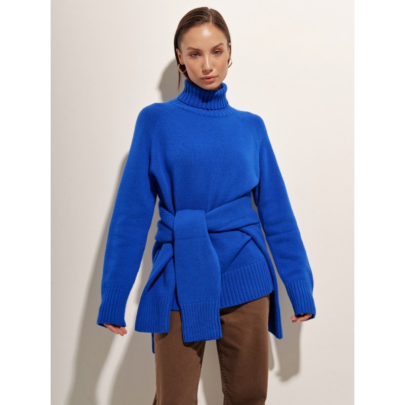 Ootddress Solid Loose Long Sleeve Turtleneck For Women Pullover High Street Slim Elegant Patchwork Sweater Top Oversized Sweater New