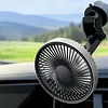 Portable Car Fan with Strong Suction and 3 Speeds Rechargeable Dashboard Cooling Air Wall Fan for Sedan SUV RV Auto Vehicles Home Windshield