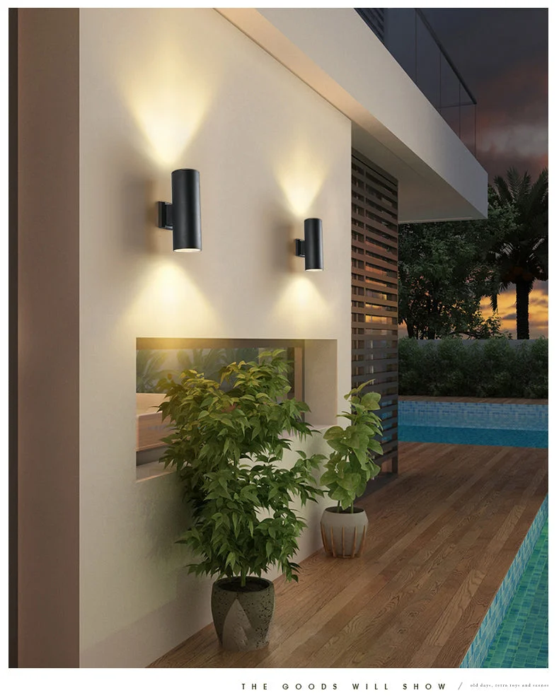 Black gray up down outdoor wall light 6W 10W 20W 30W 36W porch garden waterproof home lighting outdoor ZBW0015