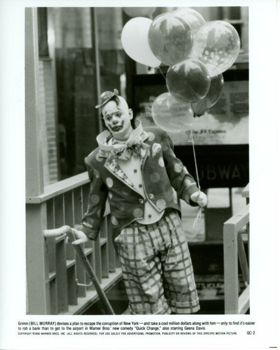 Bill Murray Quick Change 1990 Original Press 8X10 Movie clown Photo Poster painting