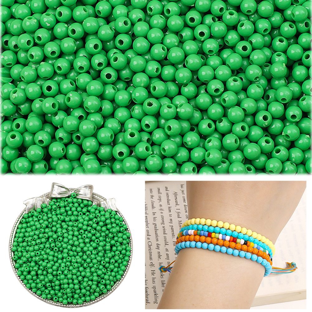 1800Pcs 3mm Acrylic Beads Decorative Craft Beads Small Beads for DIY Crafts (15)