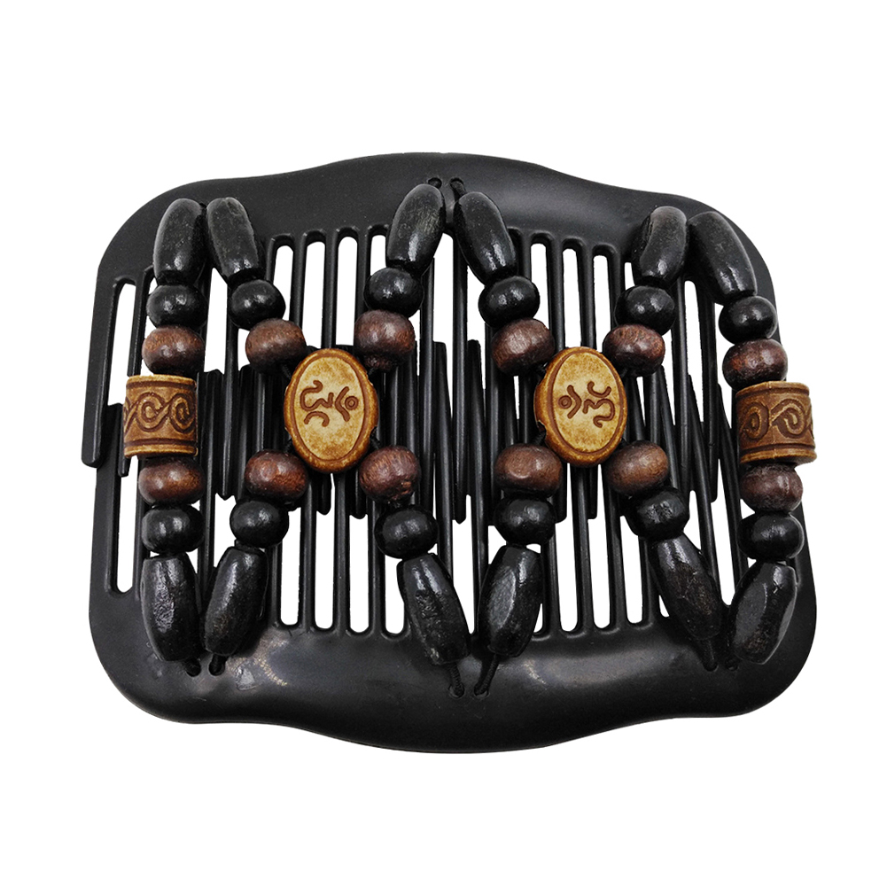 

Vintage Women Beads Hair Comb Clip Double Slide Bun Maker Stretchy Hairpin, Vendor link number 11 #, 501 Original