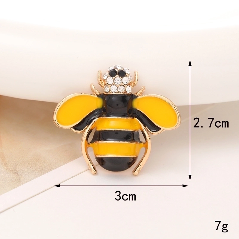 Minimalist Bee Alloy Inlay Rhinestones Jewelry Accessories