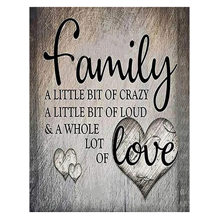 Family Letters 11CT Stamped Cross Stitch 46*56cm