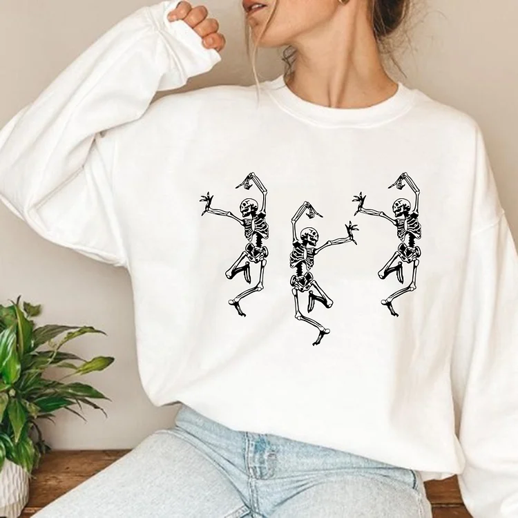 Halloween Dancing Skeleton Hoodie👻Crewneck