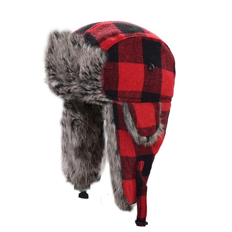Thickened Fleece-Lined Windproof Warm Hat Earflaps Cap Ski Cap VangoghDress