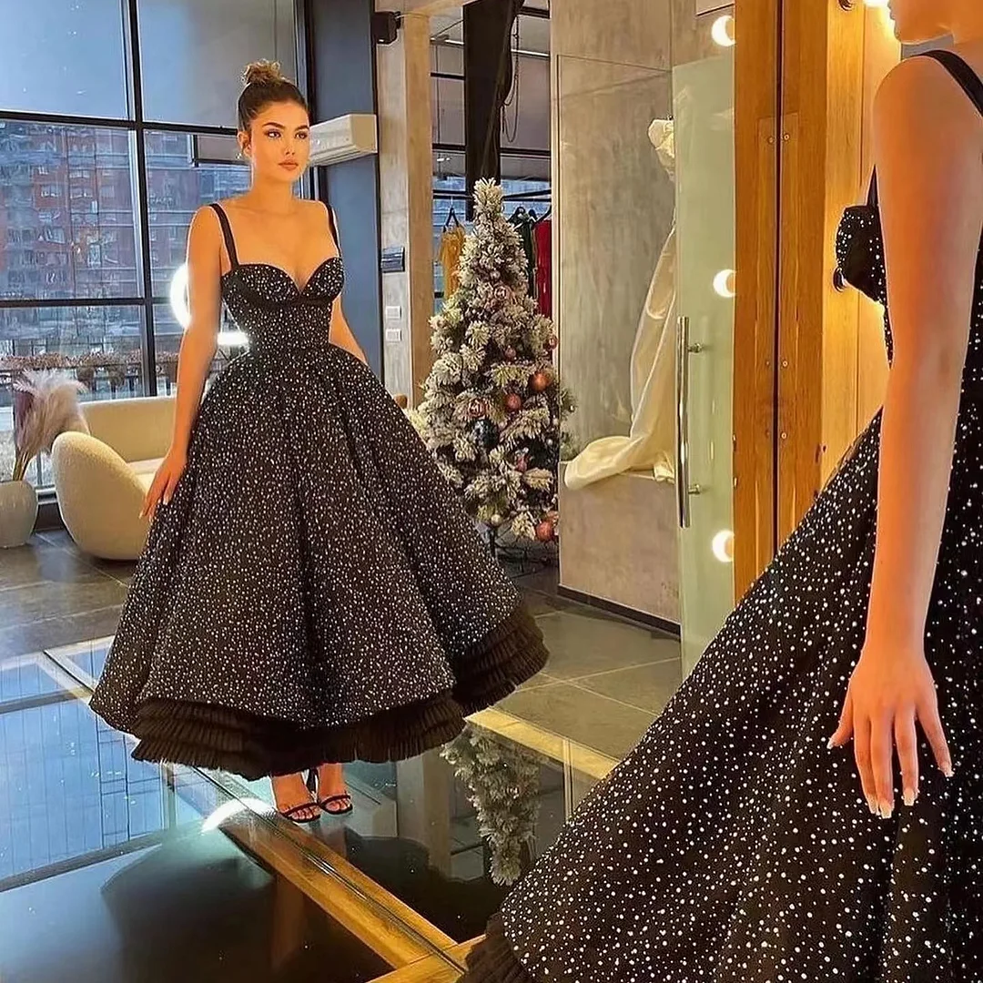 Black High Low Wave Point Homecoming Dresses Spaghetti Strap Backless Ball  Gown Special Occasion Gown Poofy Tulle Party Dress248S From 136,47 € |  DHgate