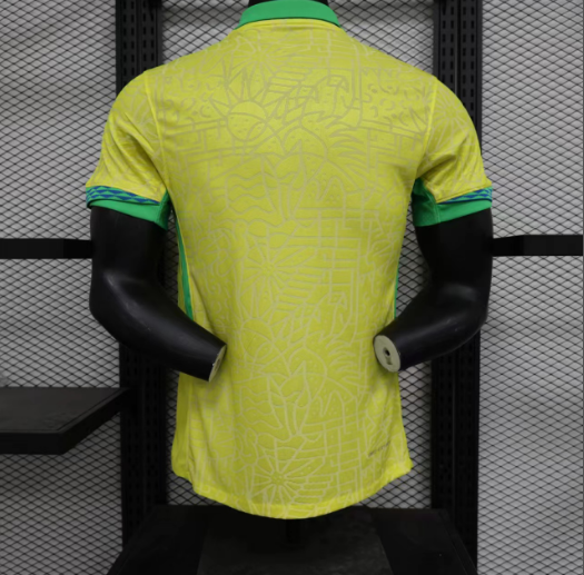 2024 Brazil Home Player Version Men's Football T-Shirt