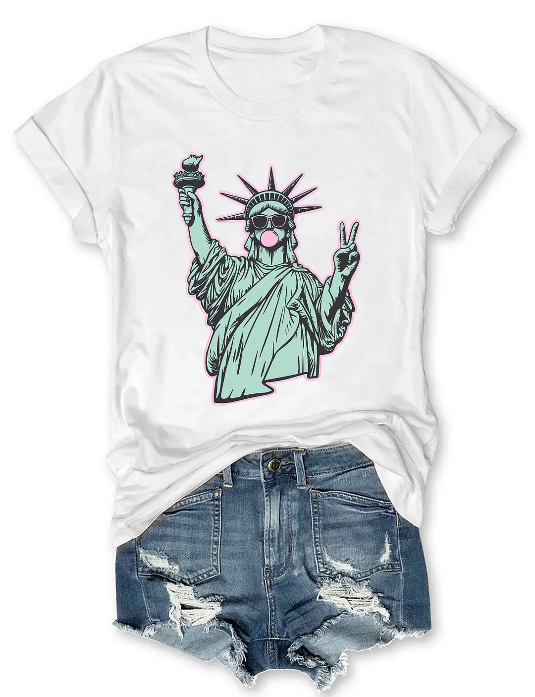 4th Of July Statue Of Liberty T-shirt