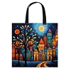 Colorful Houses-11CT DIY Stamped Cross Stitch Shopping Bag 40*40cm/15.75*15.75in