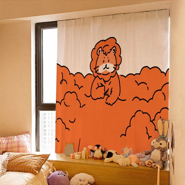 Nigikala Kawaii Tapestry Velcro Shading Curtains Background Cloth Hanging Cloth Bedroom Wall Decoration Children Room Layout 2021 New