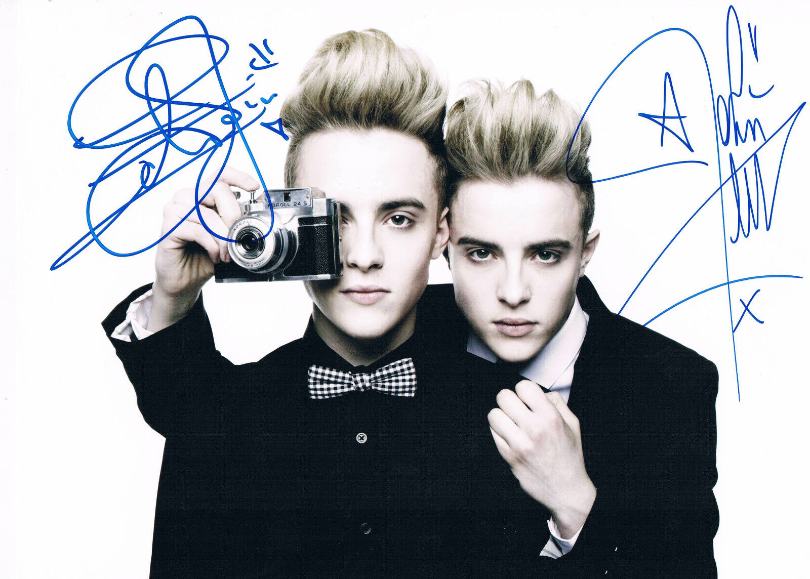 Jedward genuine autograph 8x11