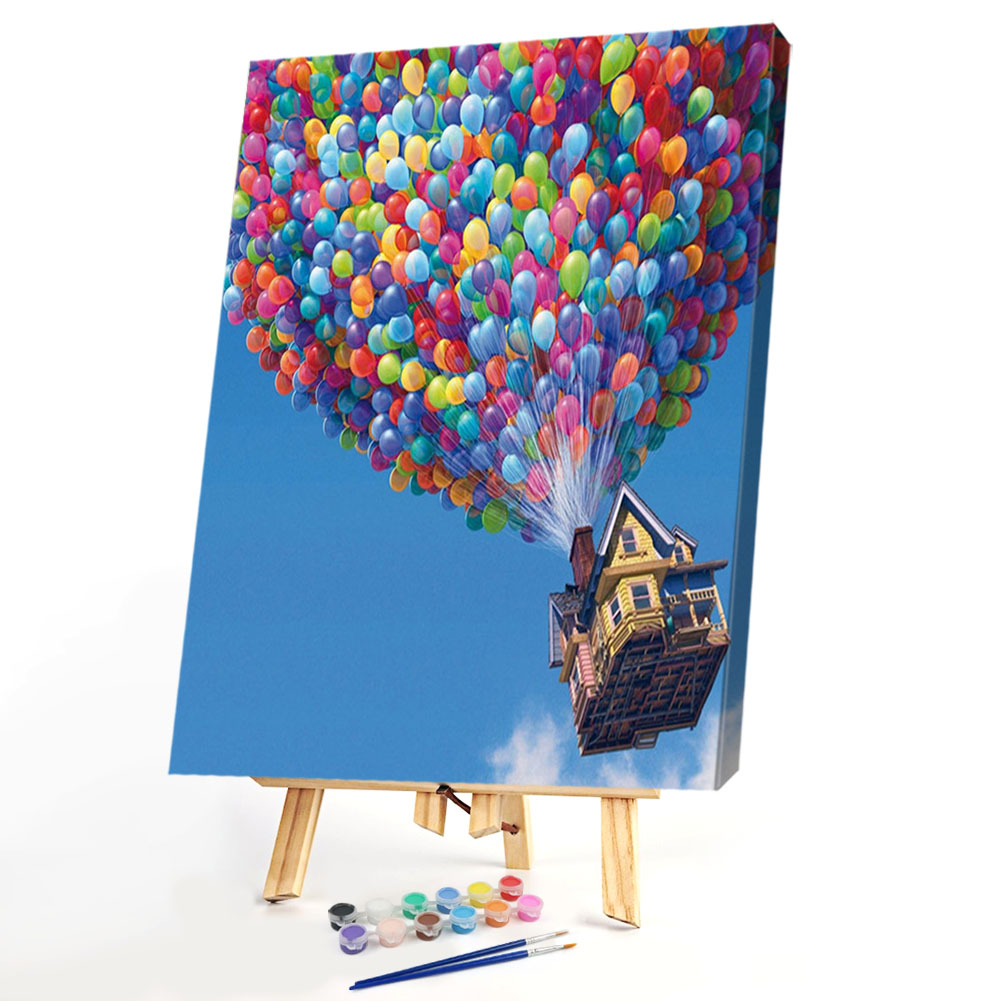 

40x50cm - Paint By Numbers Balloon House, 501 Original