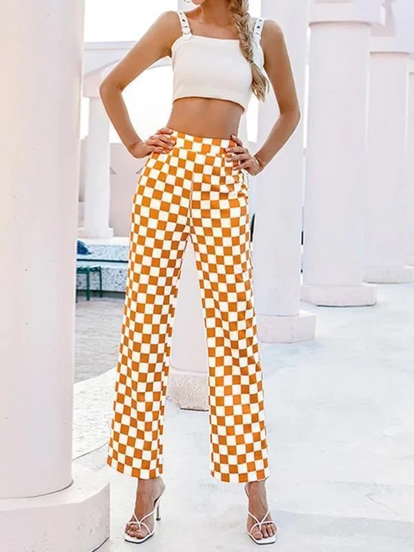 Plaid trouser
