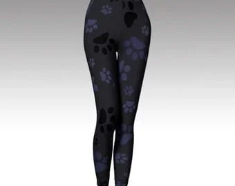 Pornhint Leggings Tights Paw Print Tights Unique Leggings Dog Paw - Dawn Mercer Designer Wear