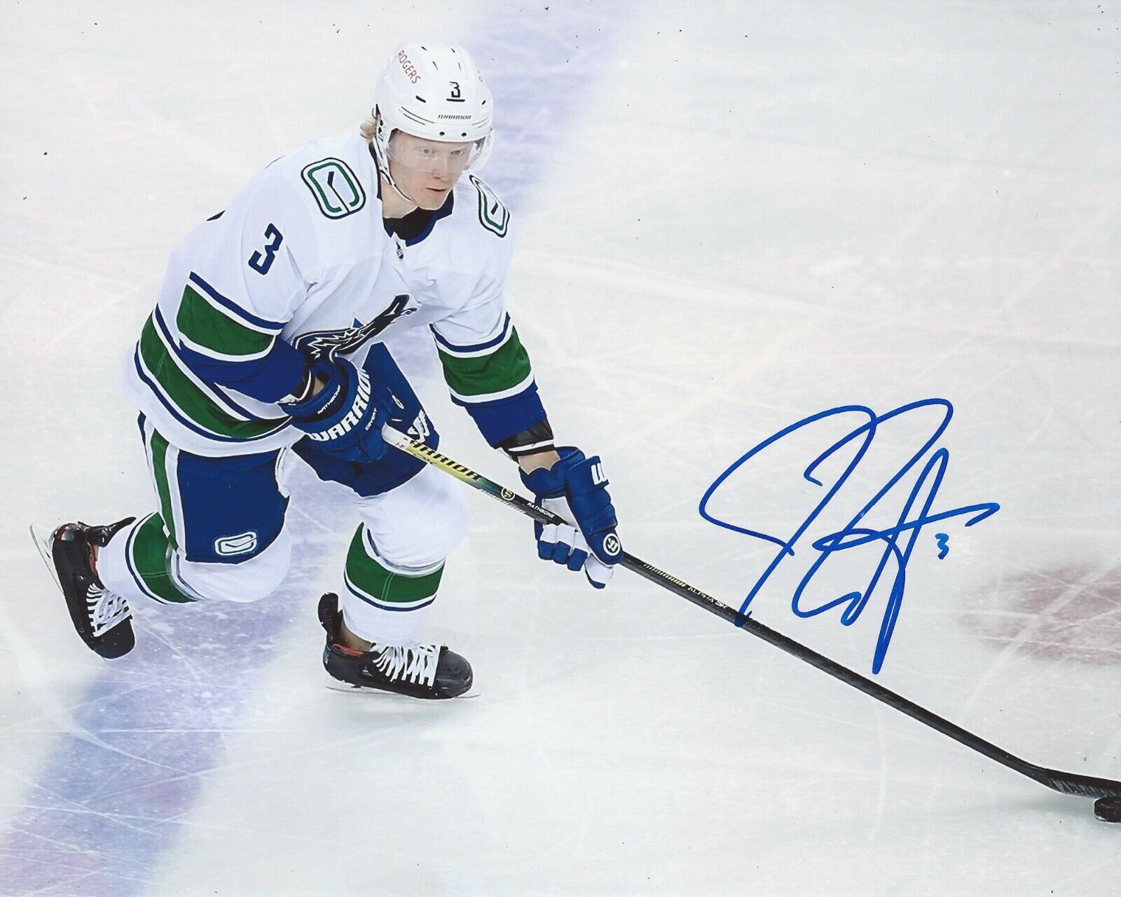 Jack Rathbone Signed 8x10 Photo Poster painting Vancouver Canucks Autographed COA B