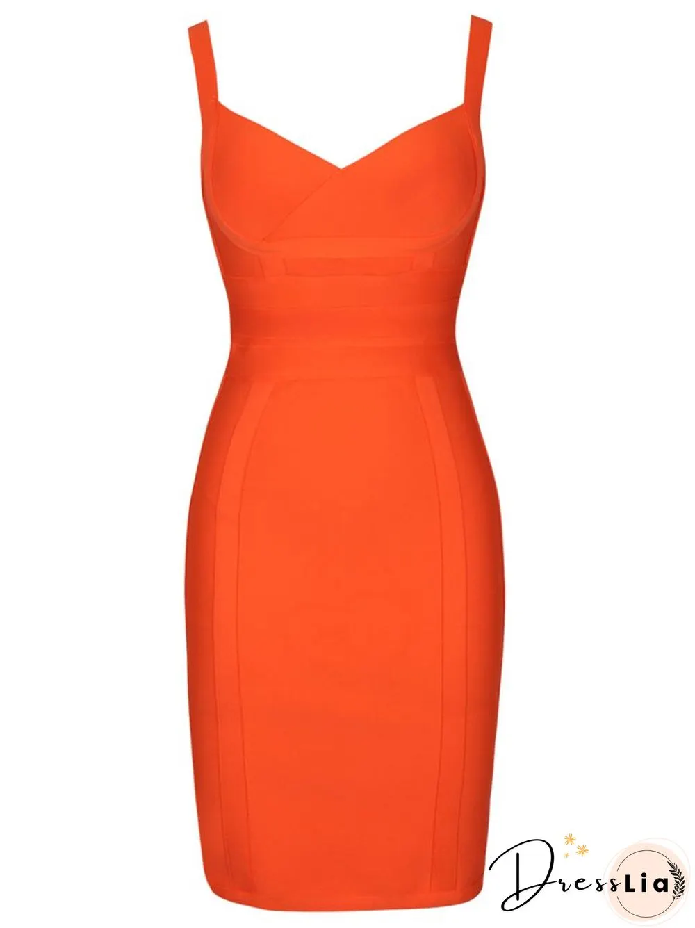 Orange Bodycon Dress for Women with Spaghetti Accents-Royal Blue Club Celebrity Party
