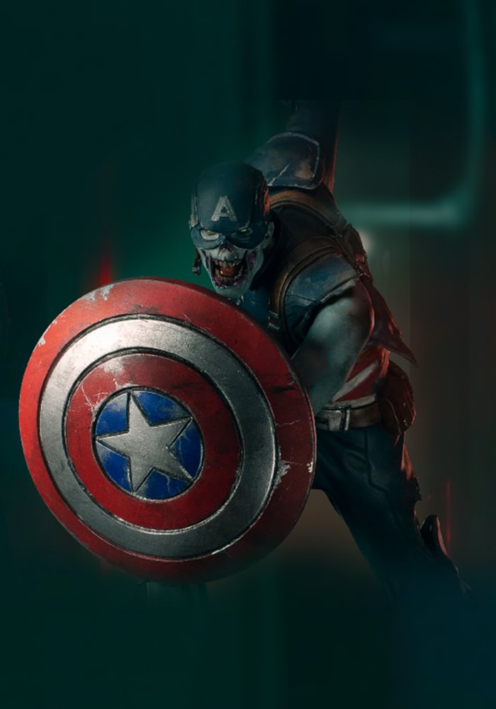 What If...? - Zombie Captain America Art Scale 1/10-shopify