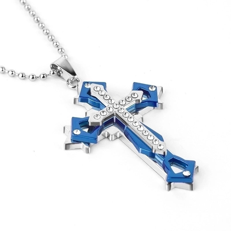Hip-hop Retro Cross Metal Plating Gold Plated Men’s Pendant Necklace
